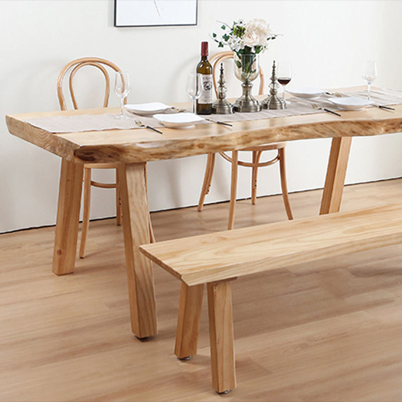 Solid Wood Dining Set 1/4/5/6 Pcs Modern Dinette Set with Natural Frame for Home