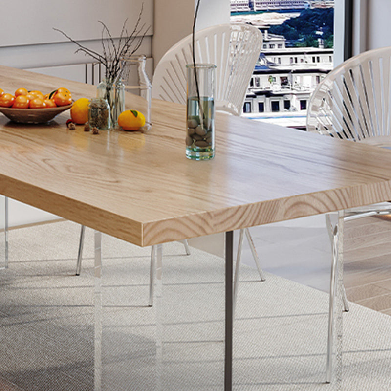 Natural Finish Pine Wood Dining Set 1/2/5 Pcs Modern Dinette Set