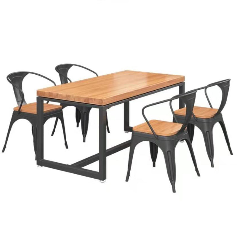 Industrial Rectangle Dining Table Set 1/4/5 Pcs Dinette Set for Home