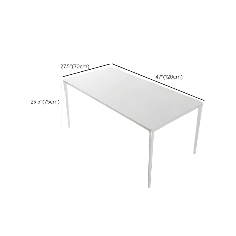 Contemporary 1/2/5/7 Pieces Dining Chairs Set Stone Rectangle Furniture in White