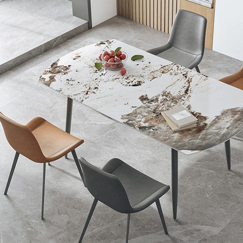 Contemporary Stone Dining Table Kitchen Dinner Table with 4-foot