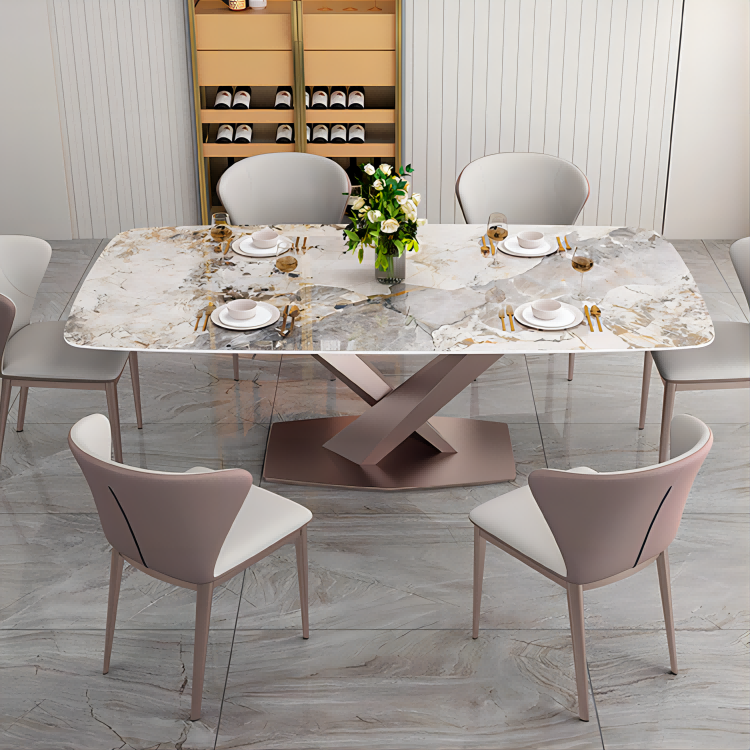Dining Room Dinner Table Contemporary Dining Table with Pedestal Base
