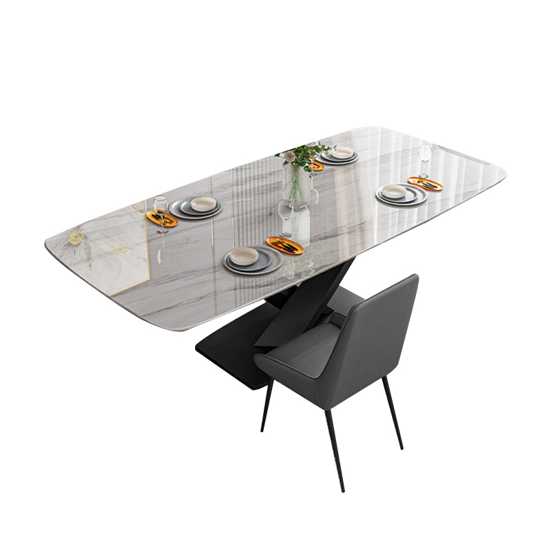 Dining Room Dinner Table Contemporary Dining Table with Pedestal Base