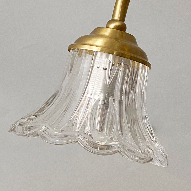 Flower Shape Crystal Wall Mount Light Modern Style Multi-Lights Wall Light Sconce in Gold