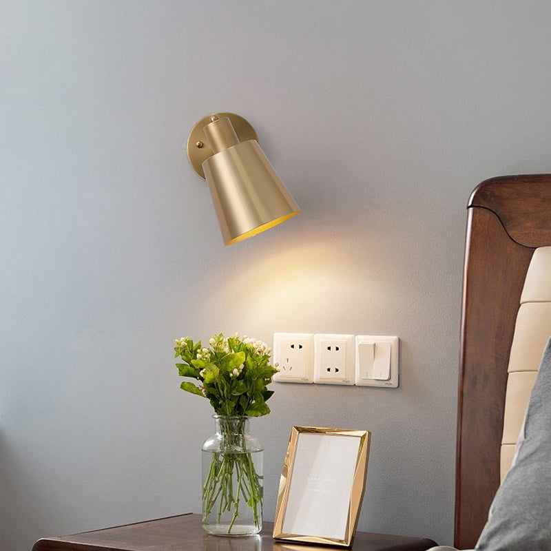 Cone Shape Metal Wall Mount Light Modern Style 1-Light Wall Light Sconce