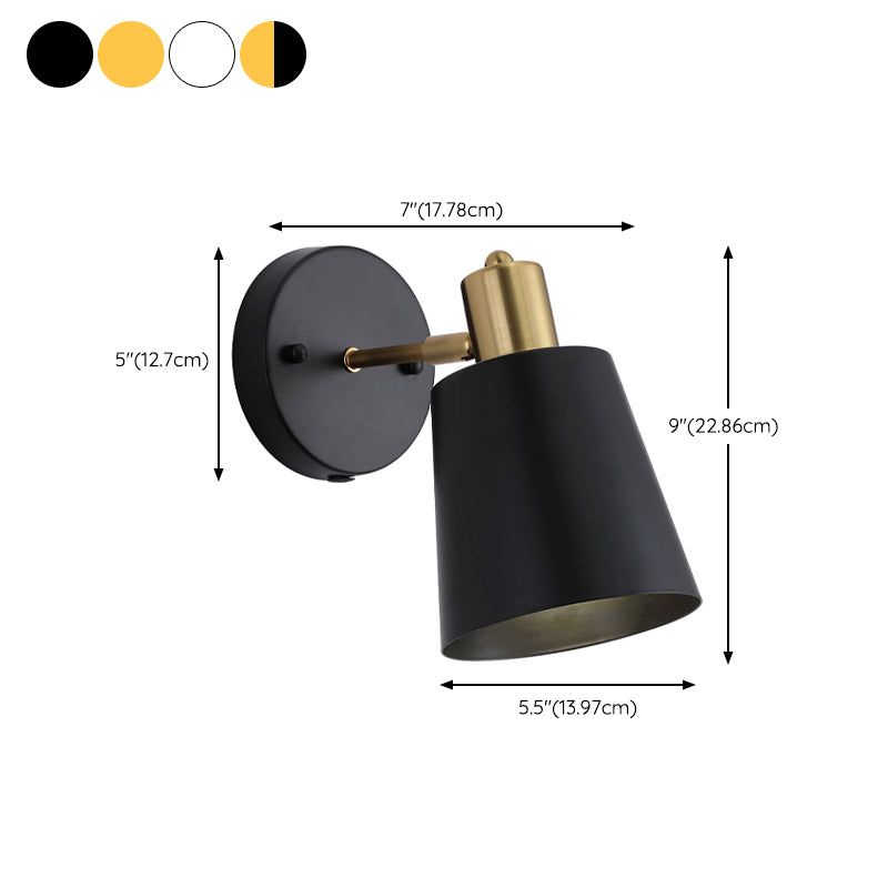 Cone Shape Metal Wall Mount Light Modern Style 1-Light Wall Light Sconce