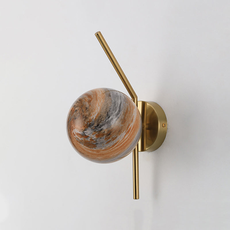 Modernist Wall Sconce Orb Glass Wall Light Fixture for Bedroom