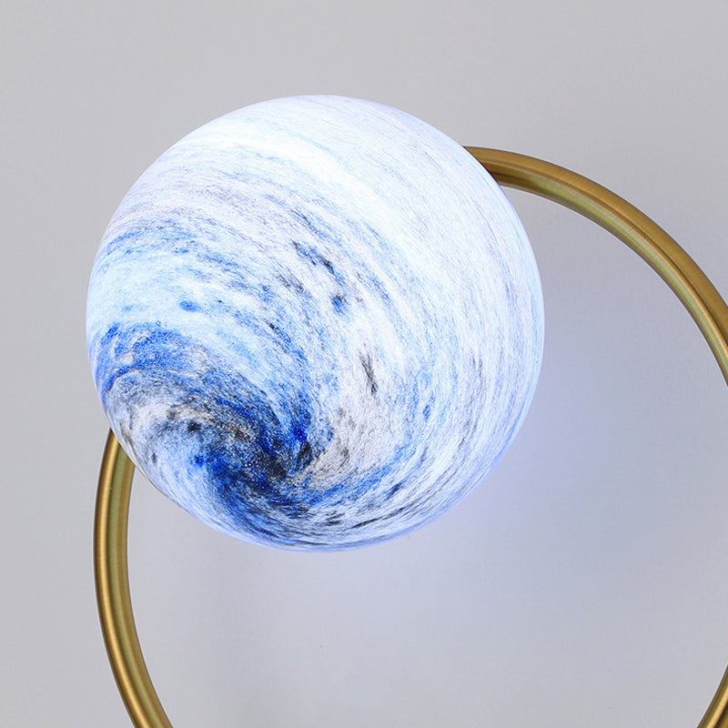 Modernist Wall Sconce Spherical Glass Wall Light Fixture for Bedroom