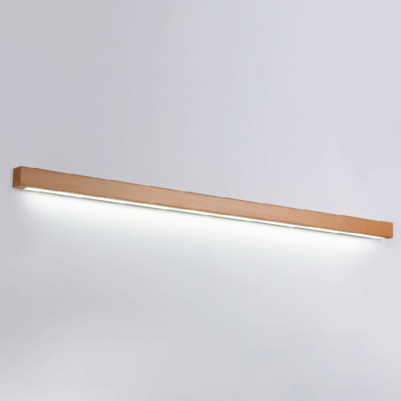 Nordic Linear Wall Light Fixture Simple Wooden Wall Light Sconce
