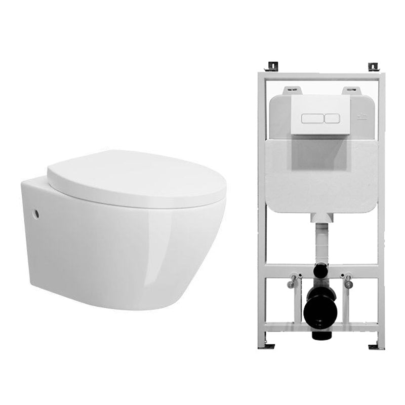 Modern Wall Mount Toilet Bowl One-Piece Urine Toilet for Washroom