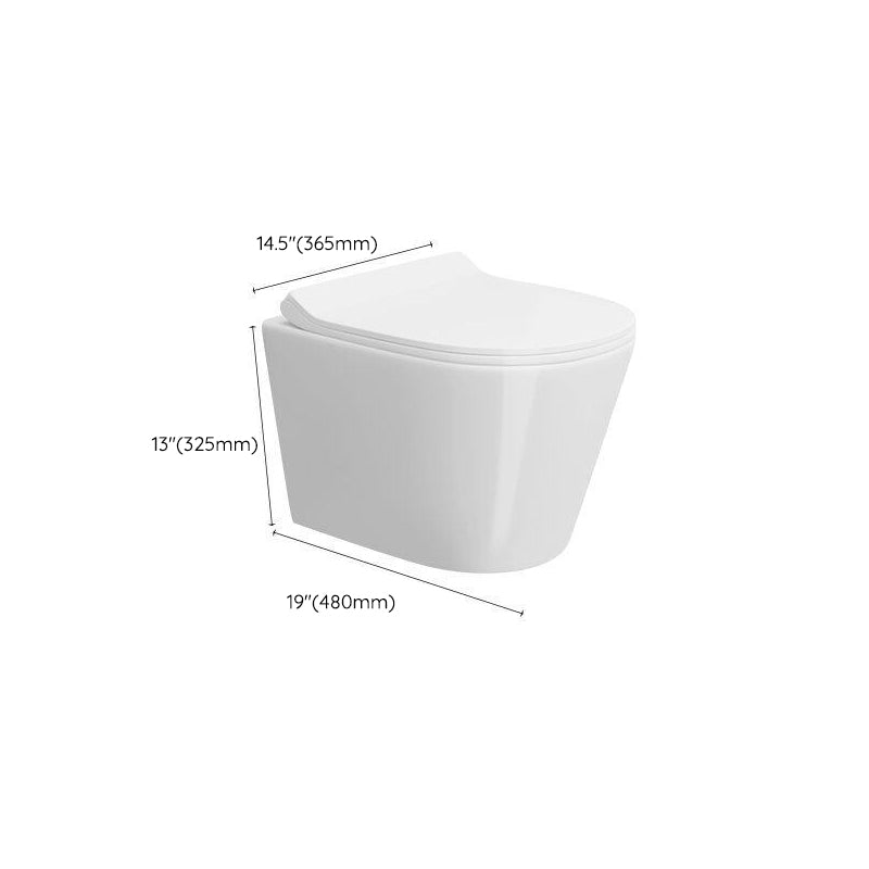 Modern Wall Mount Toilet Bowl One-Piece Urine Toilet for Washroom