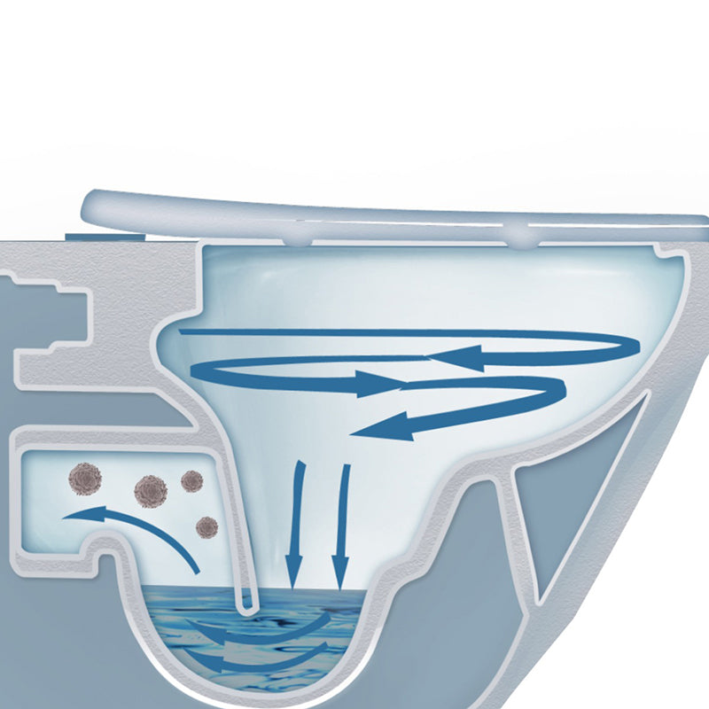 Modern Wall Mount Toilet Bowl One-Piece Urine Toilet for Bathroom