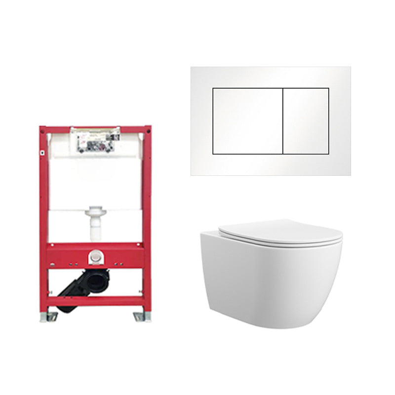 Contemporary Wall Hung Toilet Bowl Polished Finish Toilet with Glazed Surface
