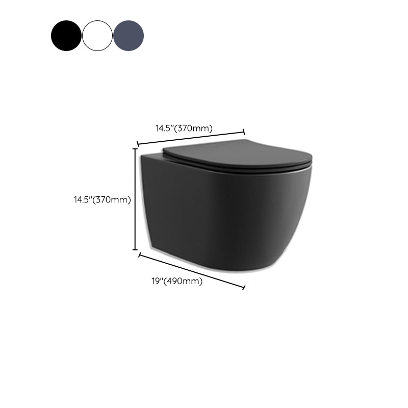 Contemporary Wall Hung Toilet Bowl Polished Finish Toilet with Glazed Surface