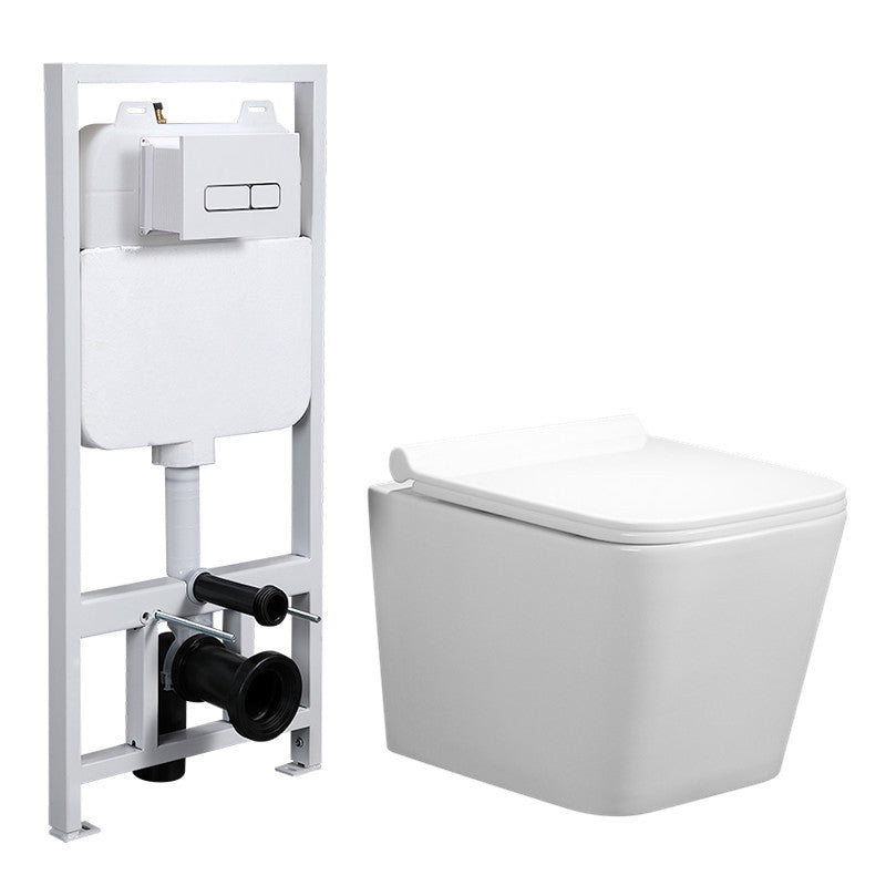 Modern Wall Hung Toilet Bowl One-Piece Urine Toilet with Seat for Washroom