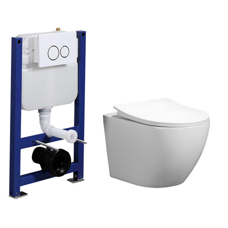 Modern Wall Hung Toilet Bowl One-Piece Urine Toilet with Seat for Washroom