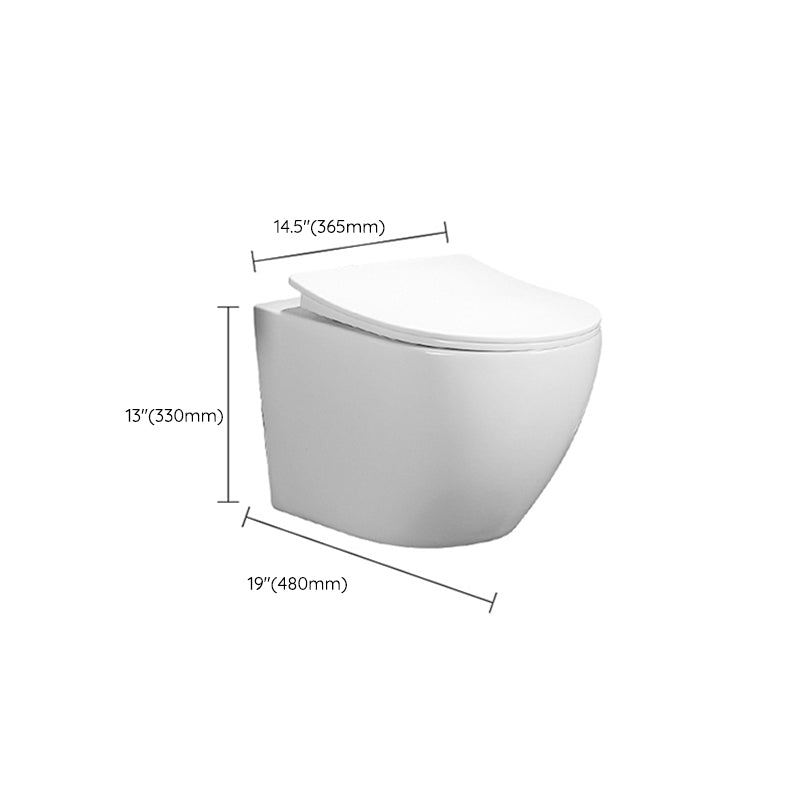 Modern Wall Hung Toilet Bowl One-Piece Urine Toilet with Seat for Washroom