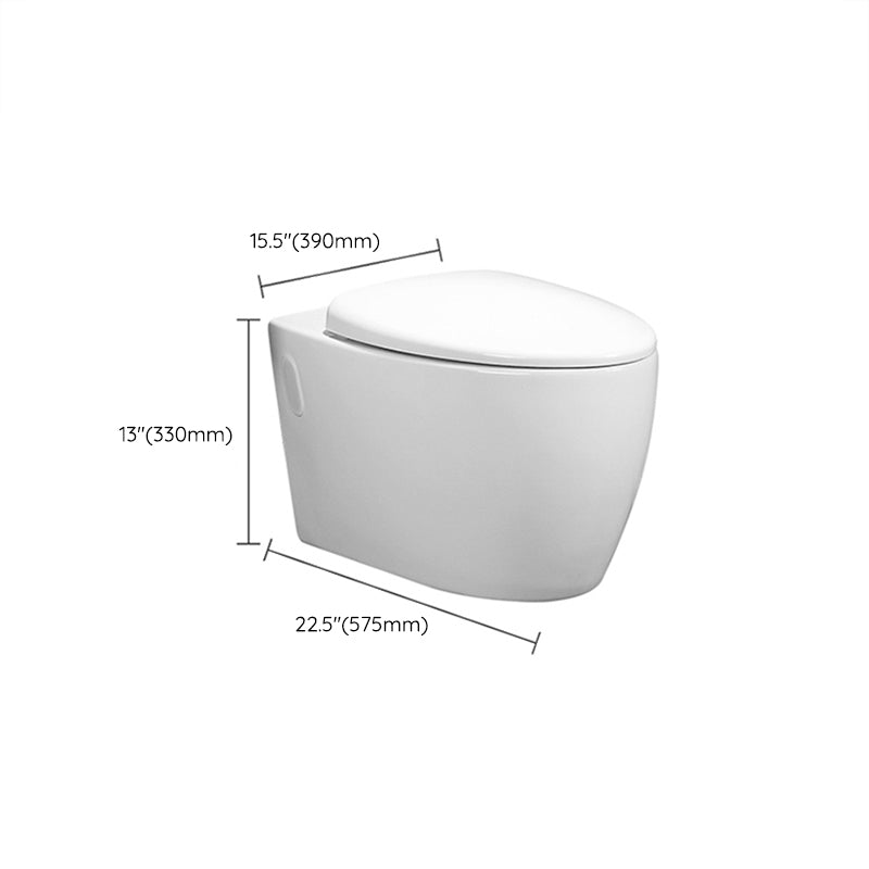 Modern Wall Hung Toilet Bowl One-Piece Urine Toilet with Seat for Washroom