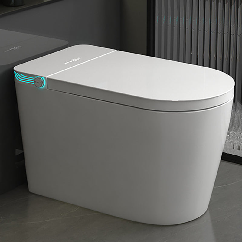 Contemporary Siphon Jet Toilet Bowl Polished Finish All-In-One Toilet