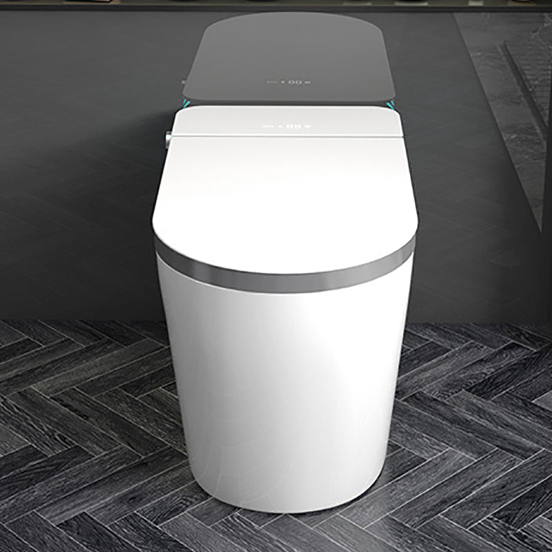 Contemporary Siphon Jet Toilet Bowl Polished Finish All-In-One Toilet