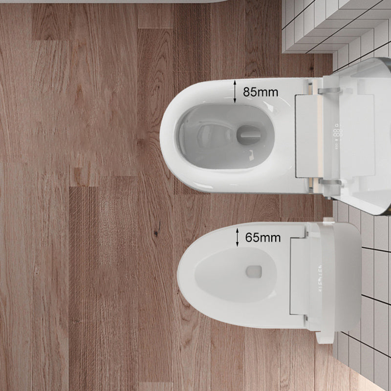 Contemporary Siphon Jet Toilet Bowl Polished Finish All-In-One Toilet