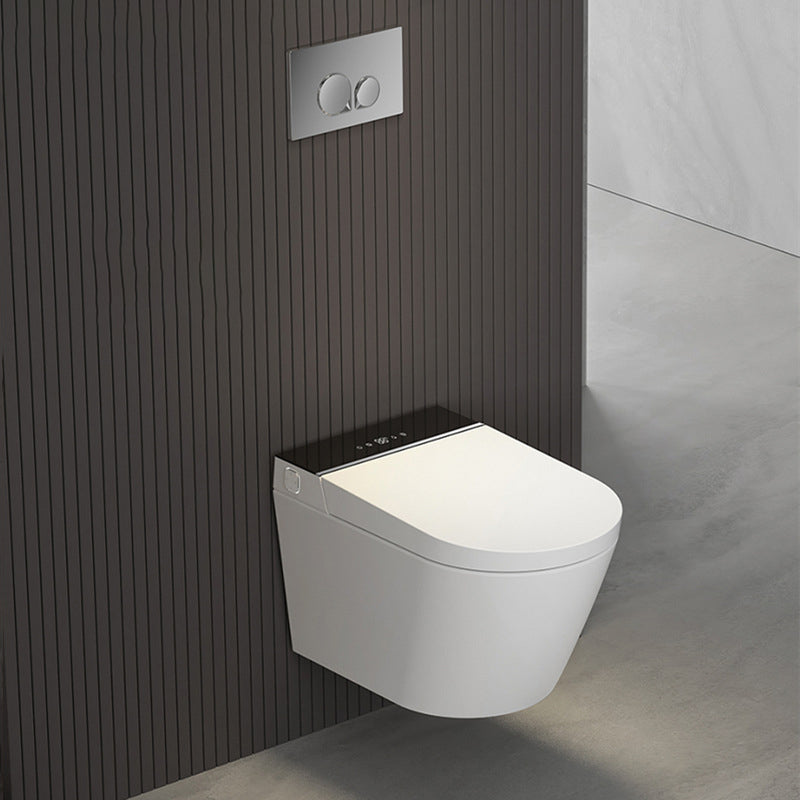 Modern Wall Hung Toilet Bowl Polished Finish Toilet with Heated Seat