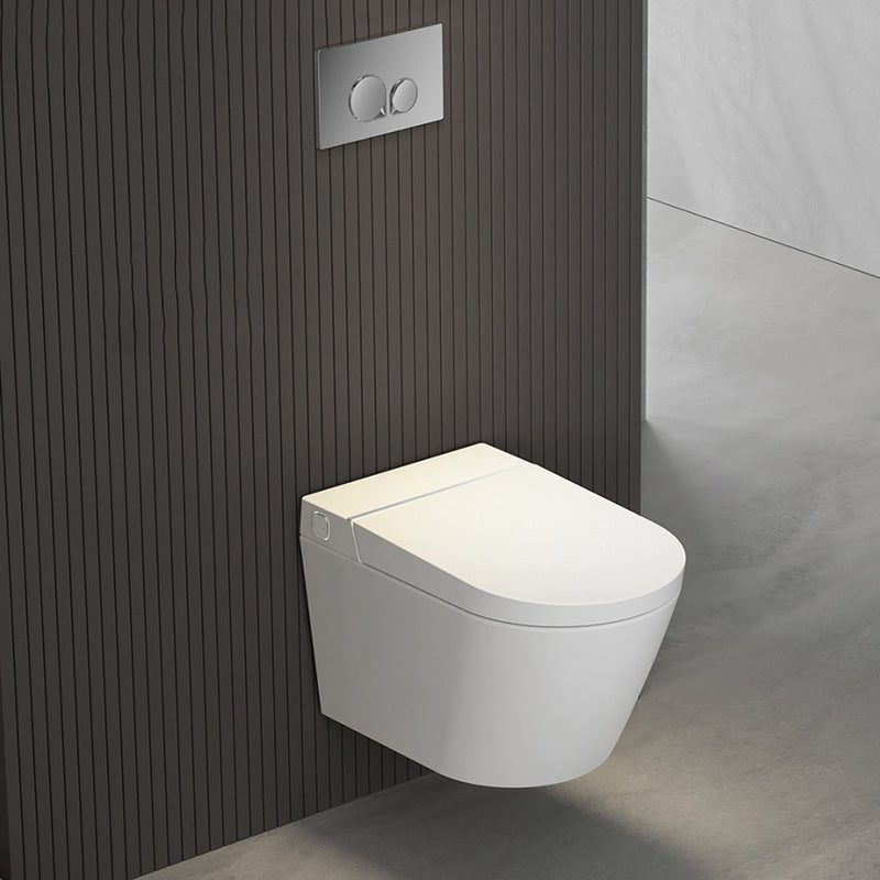 Modern Wall Hung Toilet Bowl Polished Finish Toilet with Heated Seat