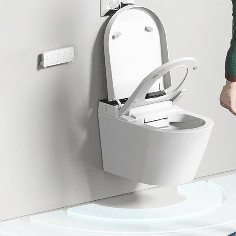 Modern Wall Hung Toilet Bowl Polished Finish Toilet with Heated Seat