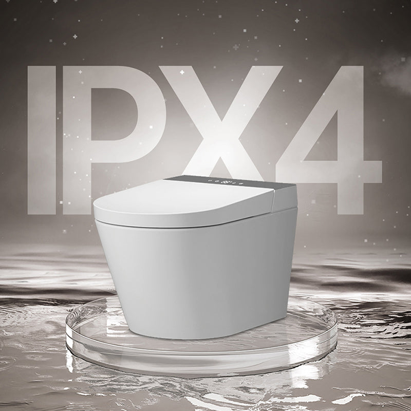 Modern Wall Hung Toilet Bowl Polished Finish Toilet with Heated Seat