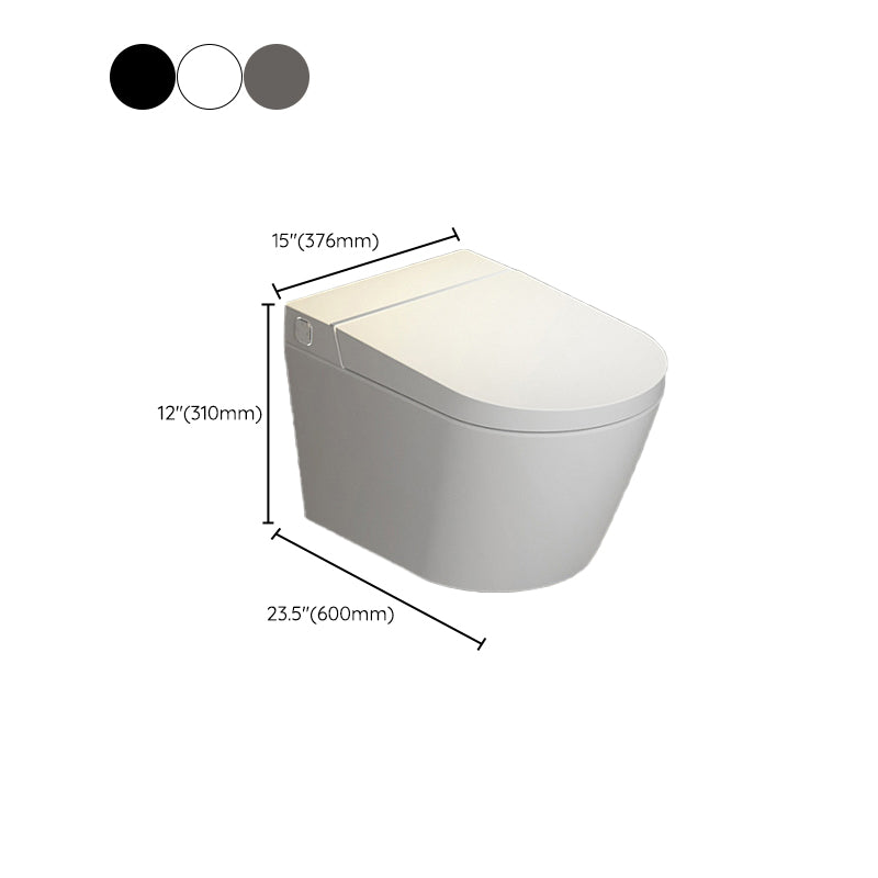 Modern Wall Hung Toilet Bowl Polished Finish Toilet with Heated Seat