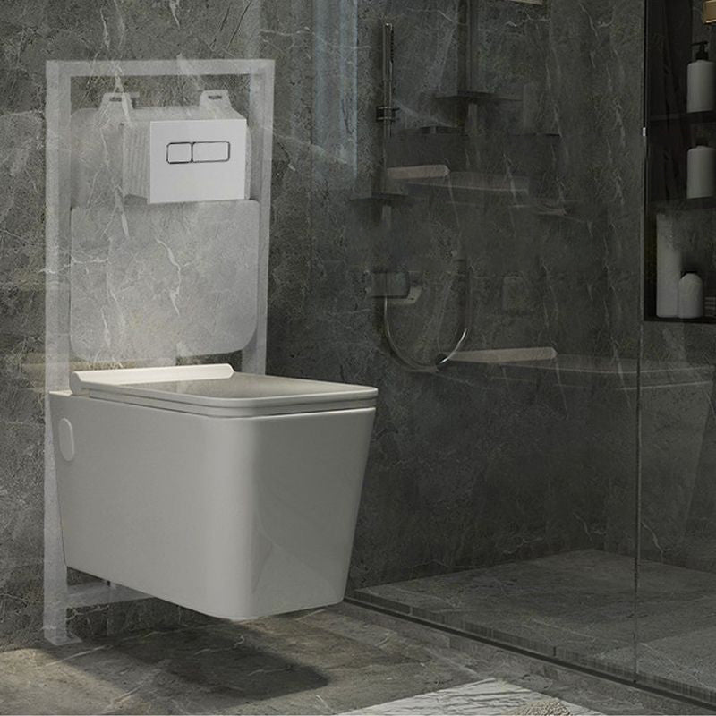 Modern Wall Hung Toilet One-Piece Urine Toilet with Seat for Washroom