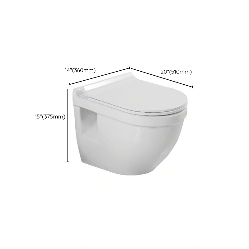 Modern Wall Hung Toilet One-Piece Urine Toilet with Seat for Washroom