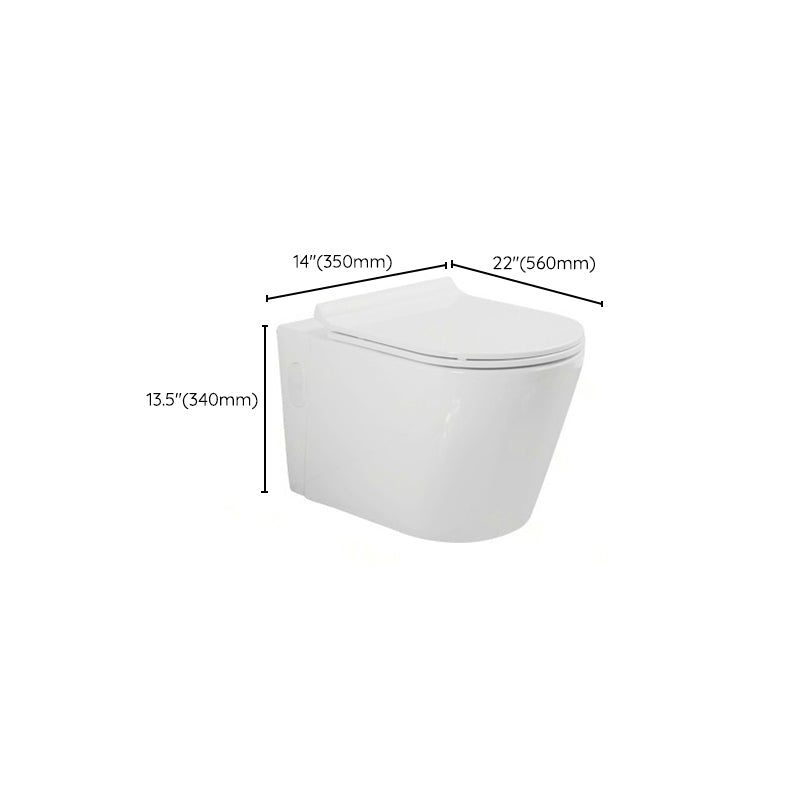 Modern Wall Hung Toilet One-Piece Urine Toilet with Seat for Washroom