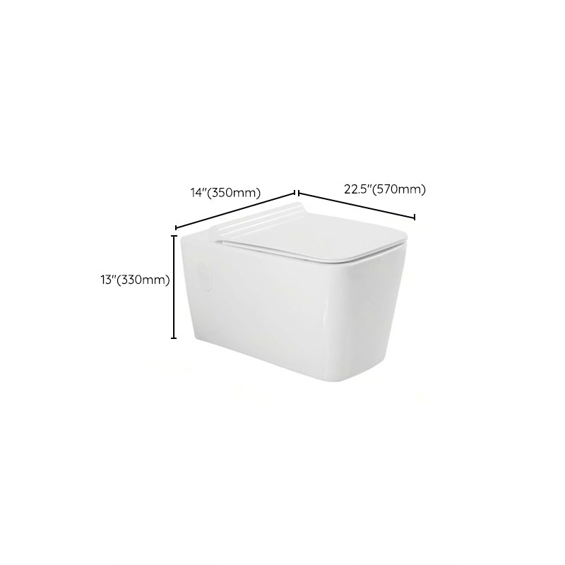Modern Wall Hung Toilet One-Piece Urine Toilet with Seat for Washroom