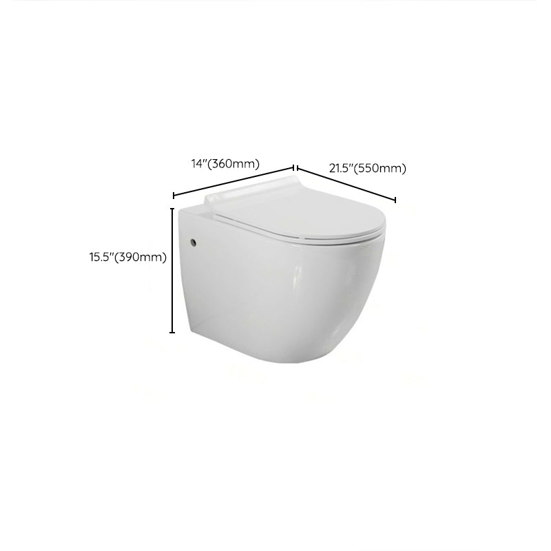 Modern Wall Hung Toilet One-Piece Urine Toilet with Seat for Washroom