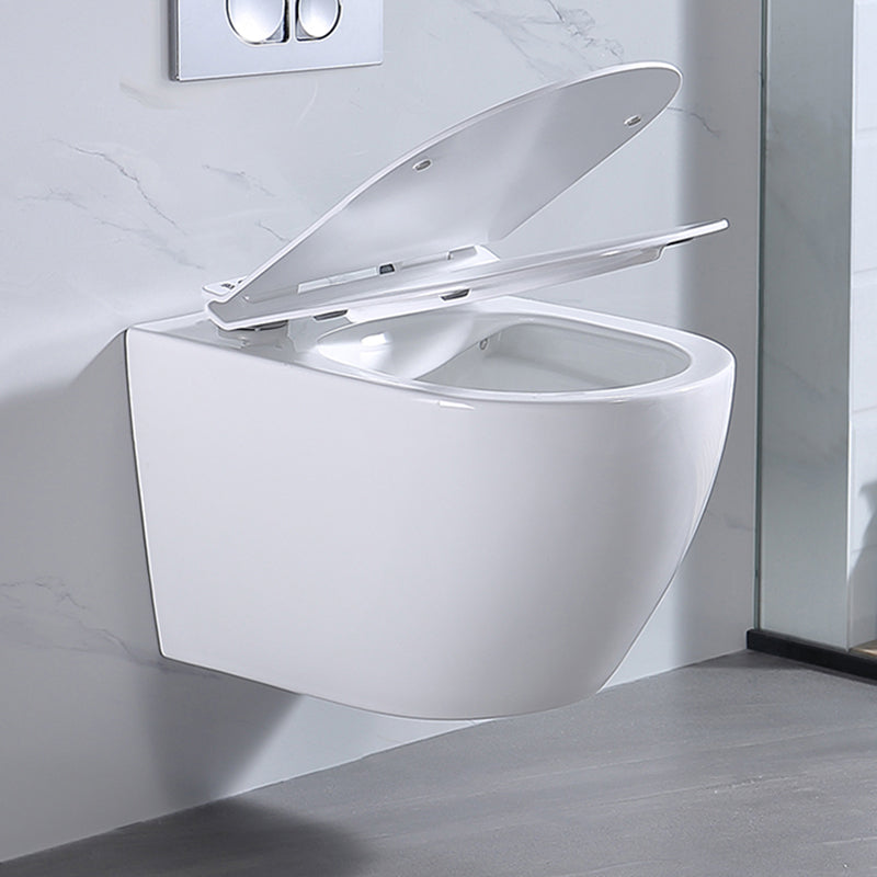 Modern Wall Hung Toilet Bowl 1-Piece Urine Toilet with Seat for Washroom