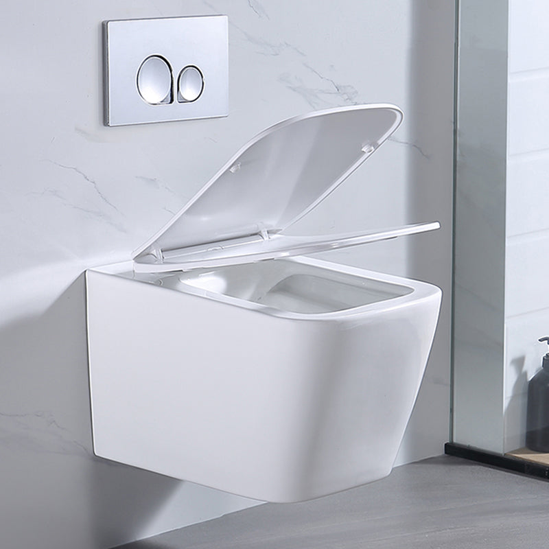 Modern Wall Hung Toilet Bowl 1-Piece Urine Toilet with Seat for Washroom