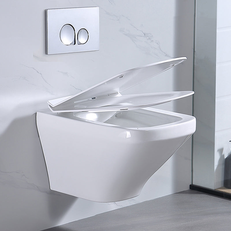 Modern Wall Hung Toilet Bowl 1-Piece Urine Toilet with Seat for Washroom