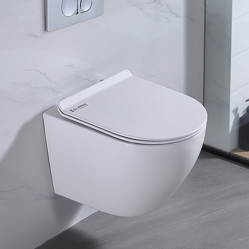 Modern Wall Hung Toilet Bowl 1-Piece Urine Toilet with Seat for Washroom