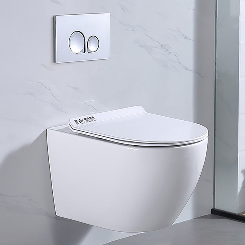 Modern Wall Hung Toilet Bowl 1-Piece Urine Toilet with Seat for Washroom