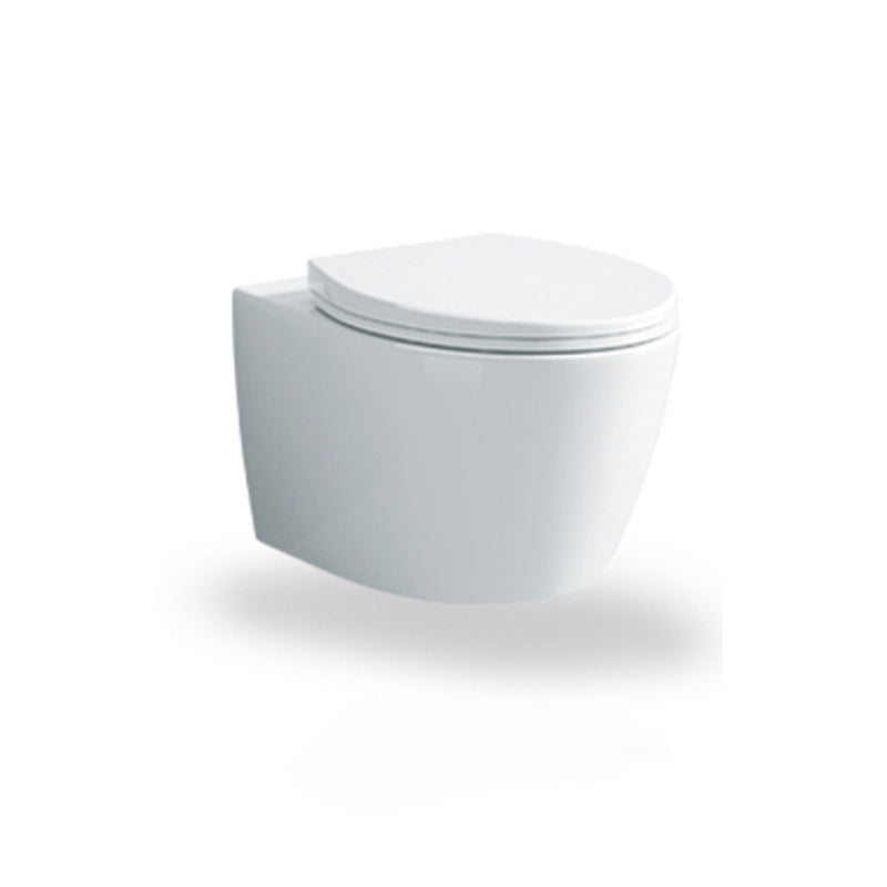 Modern Wall Hung Toilet Bowl 1-Piece Urine Toilet with Seat for Washroom