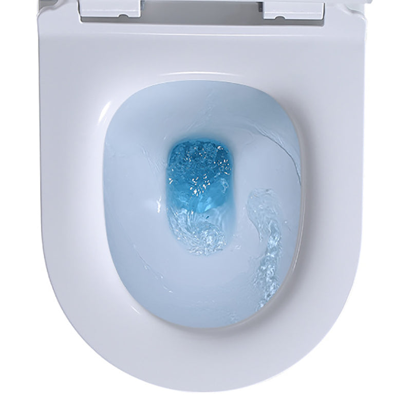 Modern Wall Hung Toilet Bowl 1-Piece Urine Toilet with Seat for Washroom