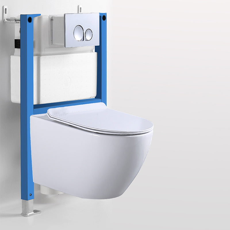 Modern Wall Hung Toilet Bowl 1-Piece Urine Toilet with Seat for Washroom