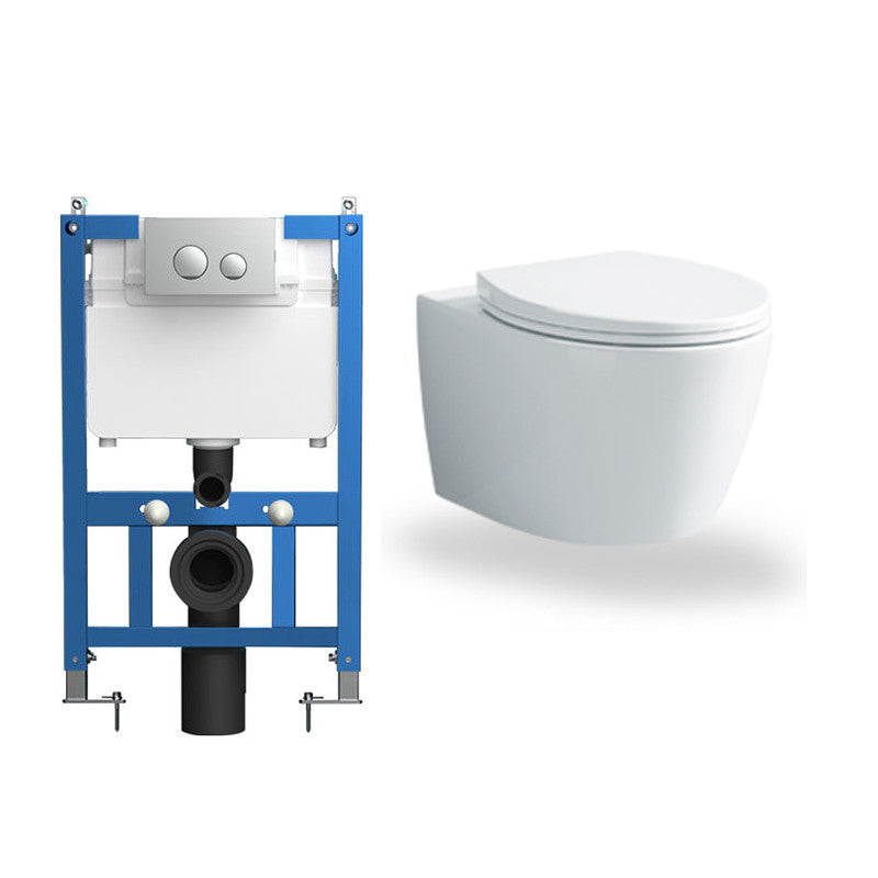 Modern Wall Hung Toilet Bowl 1-Piece Urine Toilet with Seat for Washroom