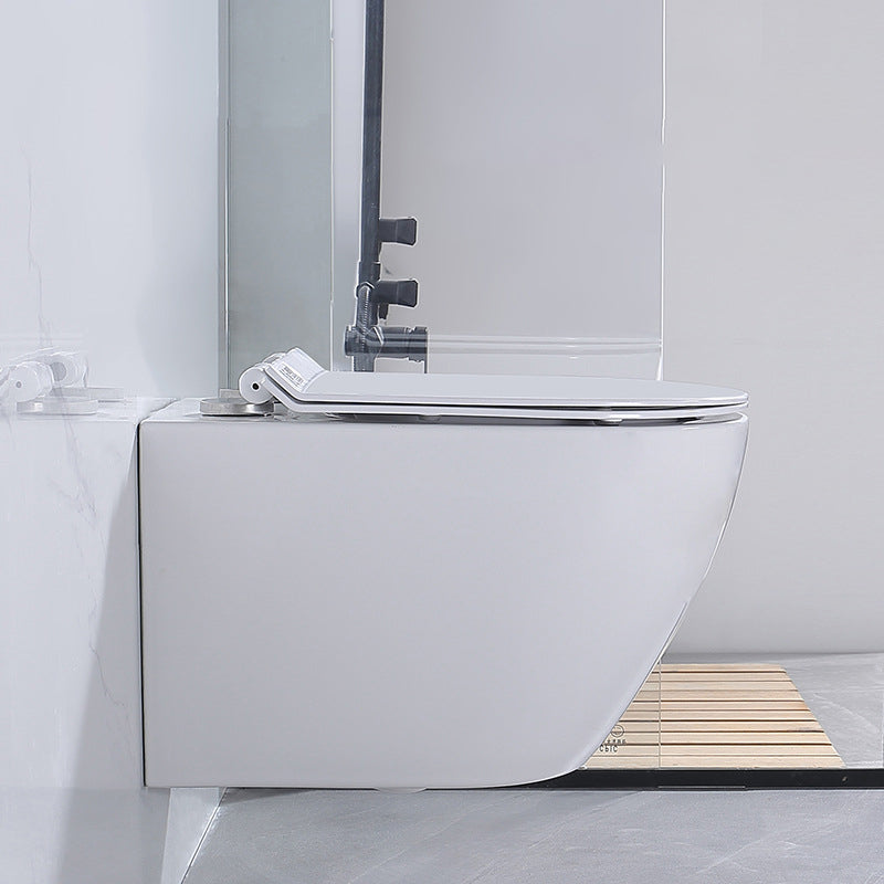 Modern Wall Hung Toilet Bowl 1-Piece Urine Toilet with Seat for Washroom