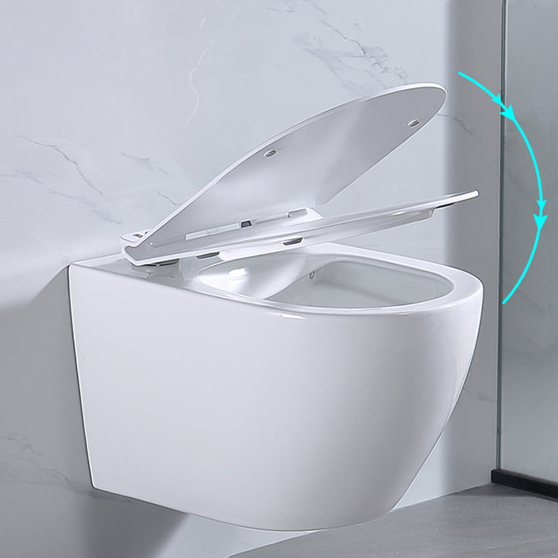 Modern Wall Hung Toilet Bowl 1-Piece Urine Toilet with Seat for Washroom