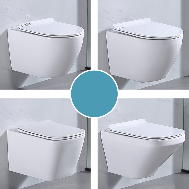 Modern Wall Hung Toilet Bowl 1-Piece Urine Toilet with Seat for Washroom