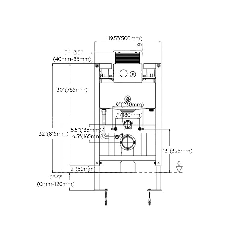 Modern Wall Hung Toilet Bowl 1-Piece Urine Toilet with Seat for Washroom