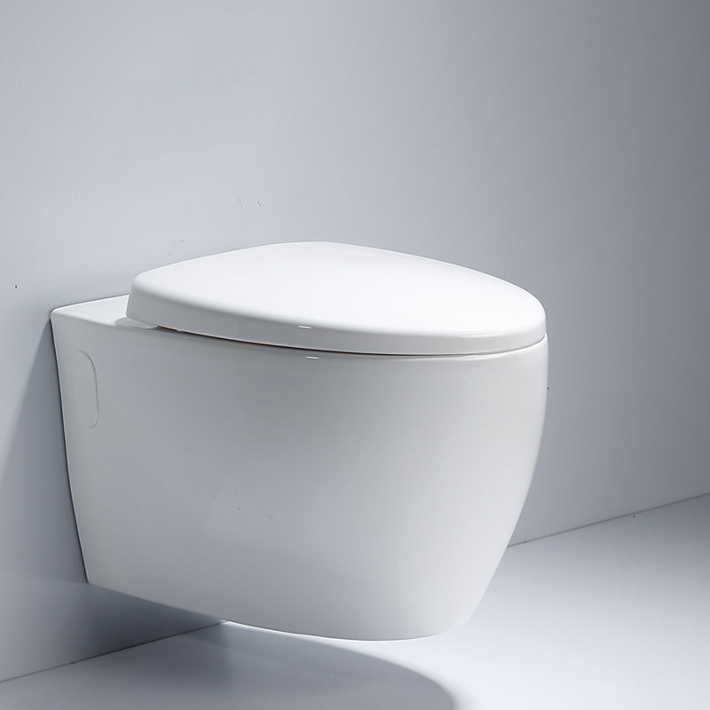 Modern White Siphon Jet Flush Toilet One-Piece Wall-mount Toilet for Bathroom
