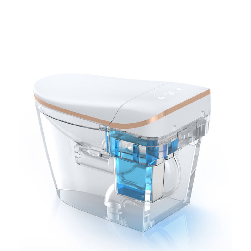 Elongated All-In-One Toilet Bowl Siphon Jet Contemporary Toilet